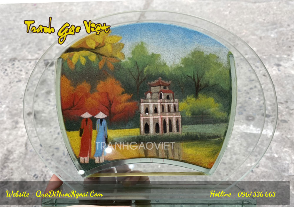 Tranh c&aacute;t Th&aacute;p R&ugrave;a H&agrave; NỘi