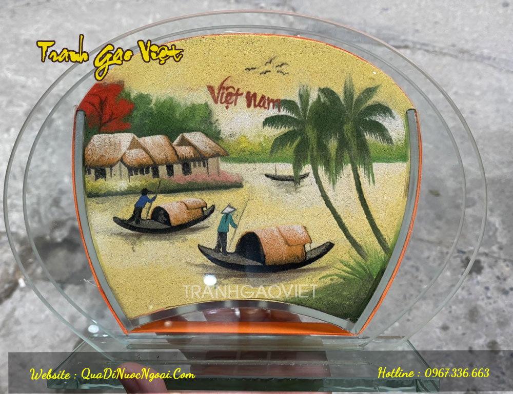 Tranh c&aacute;t phong cảnh s&ocirc;ng nước