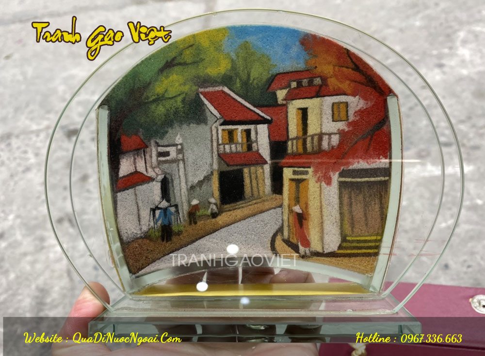 Tranh c&aacute;t phố cổ H&agrave; Nội