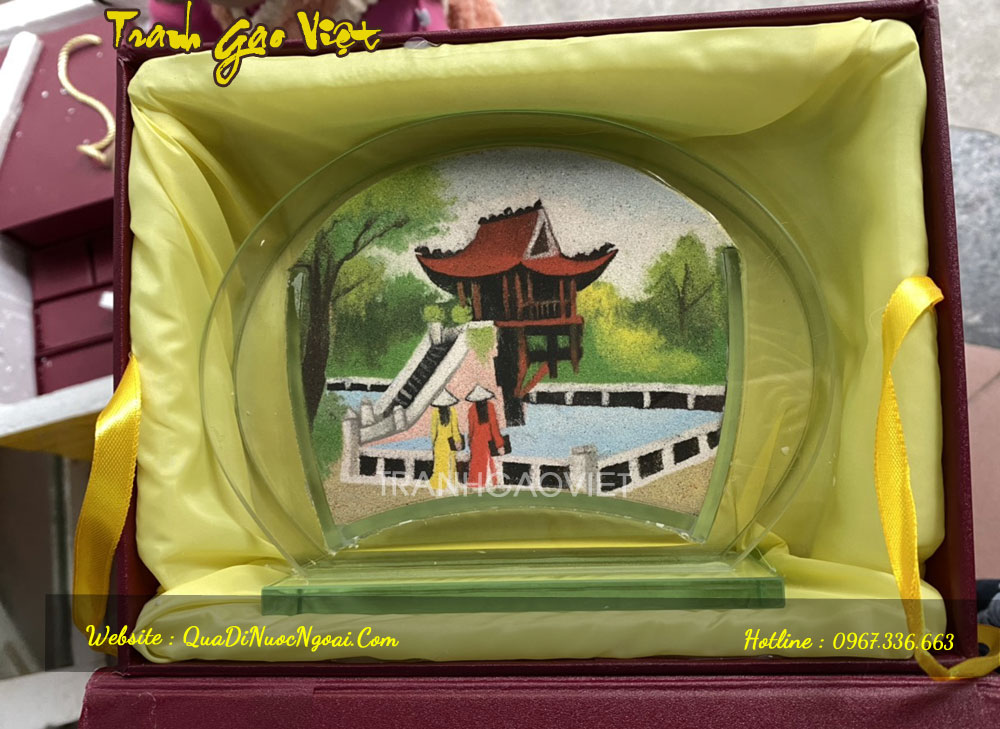 Tranh cát Chùa Một Cột