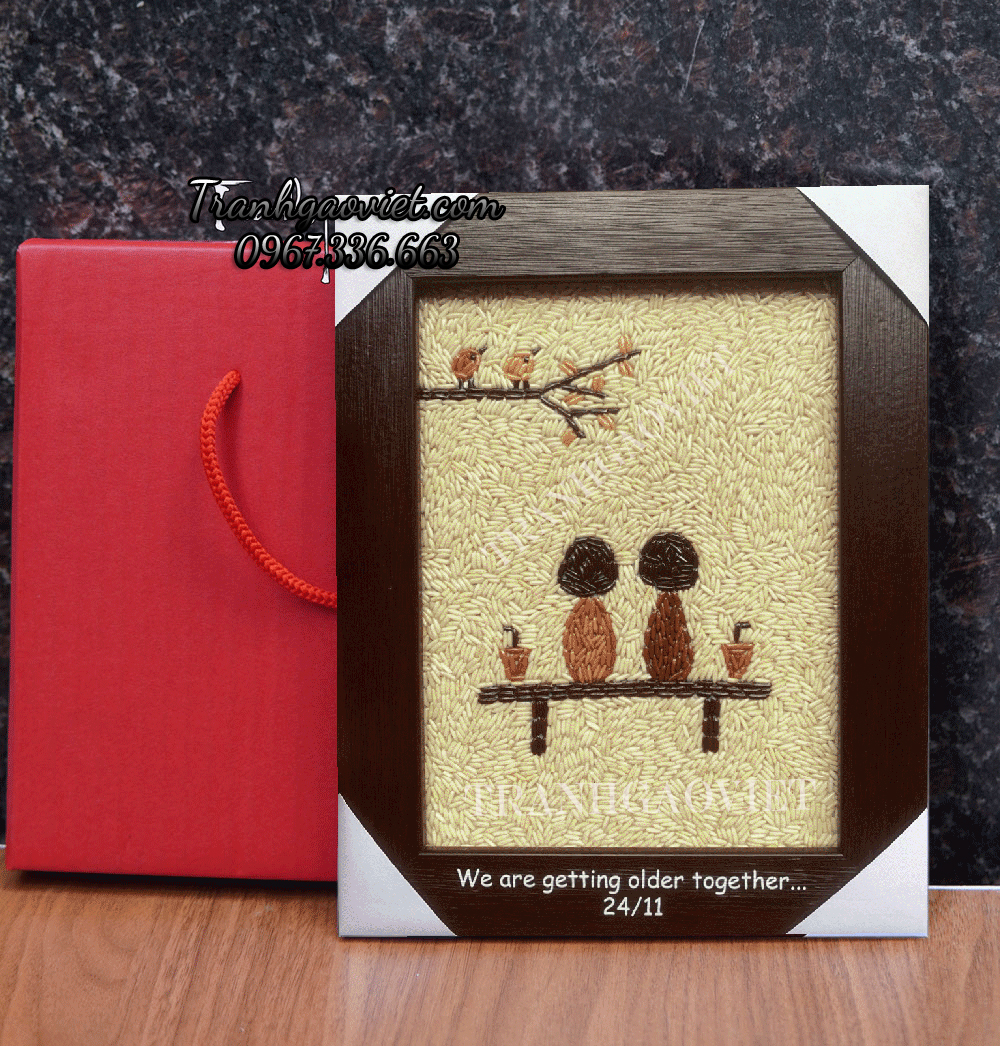 Tranh gạo để b&agrave;n