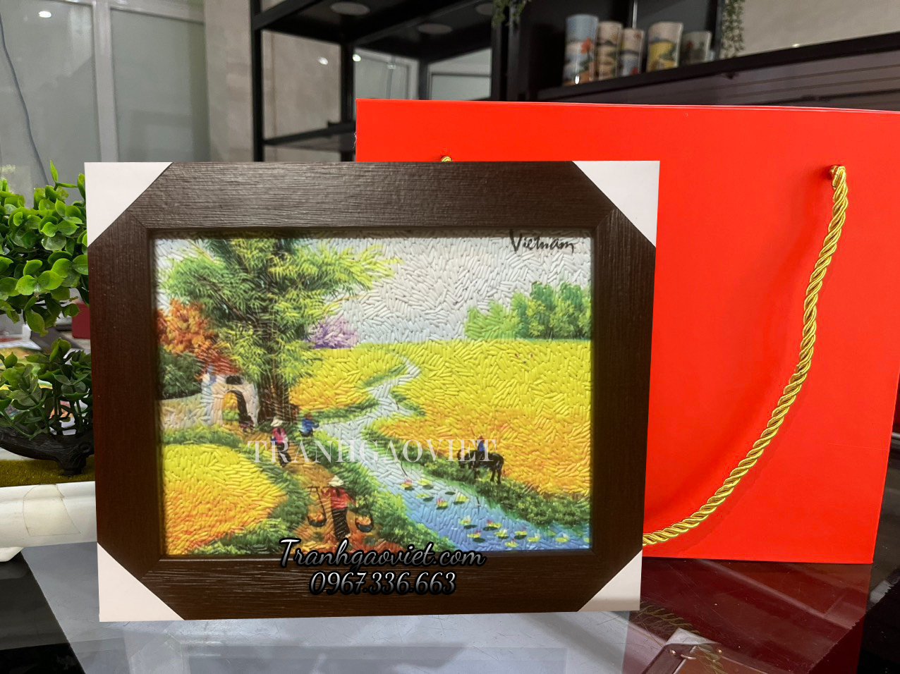 tranh gạo c&aacute;nh đồng l&uacute;a