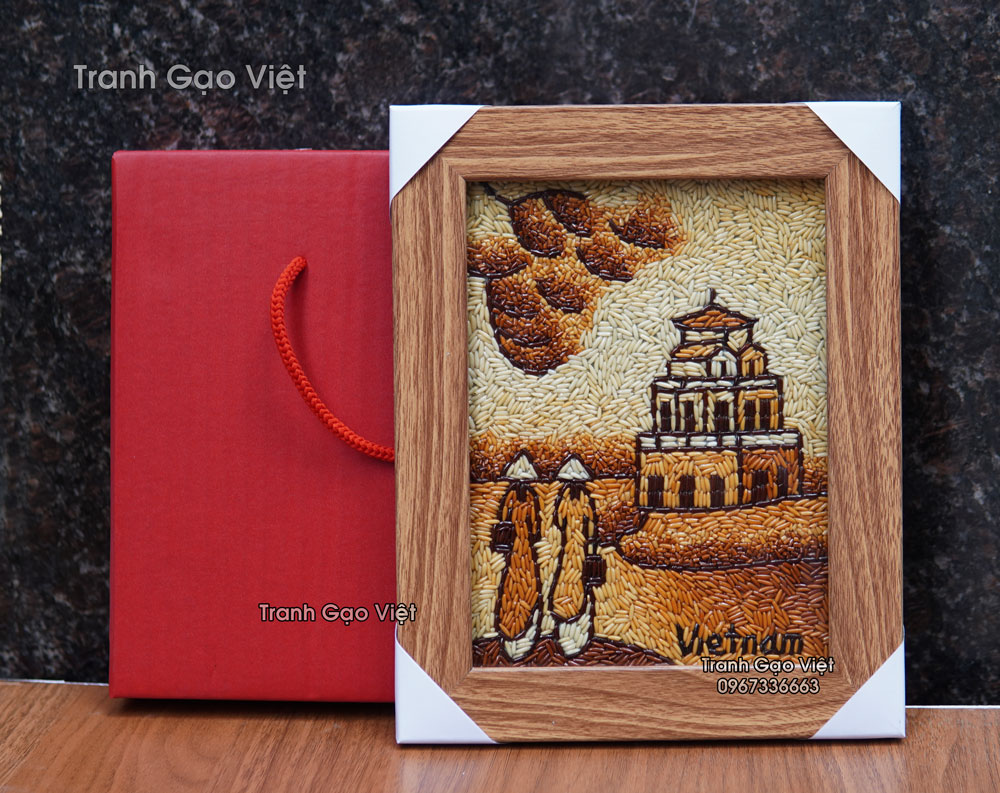 Tranh gạo th&aacute;p r&ugrave;a để b&agrave;n