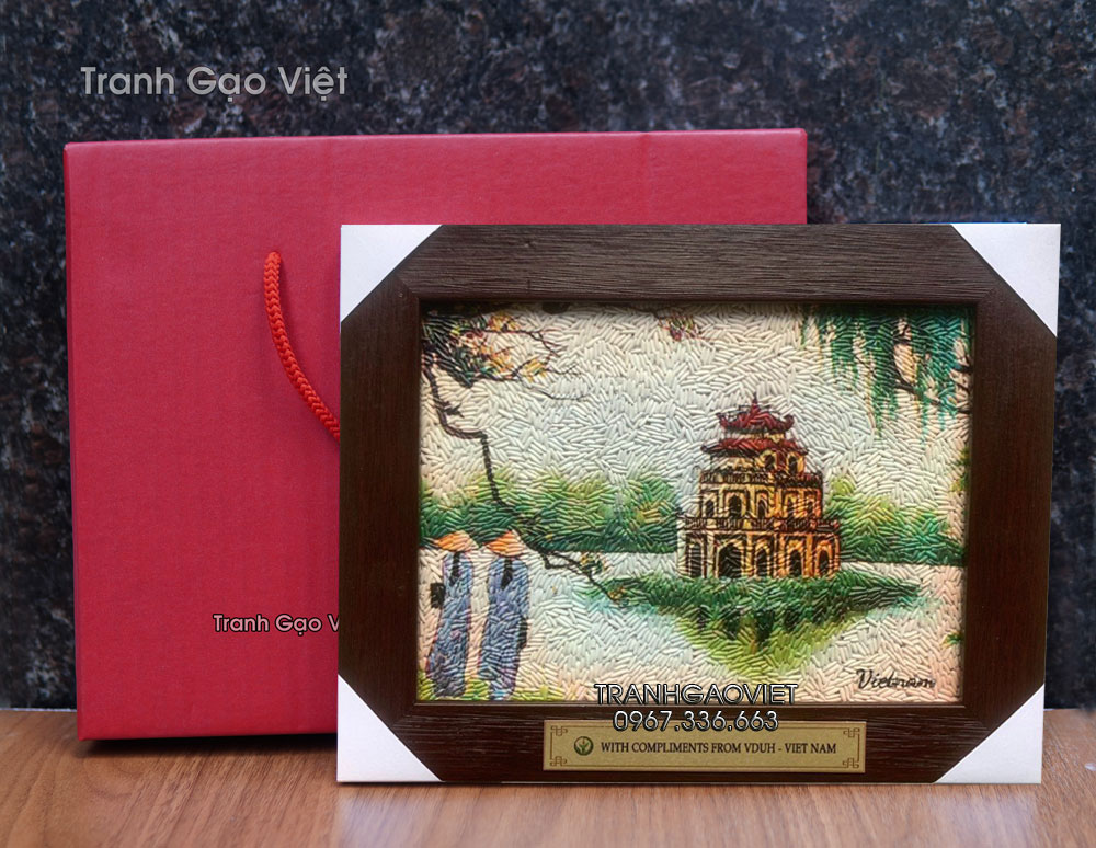 tranh gạo tháp rùa
