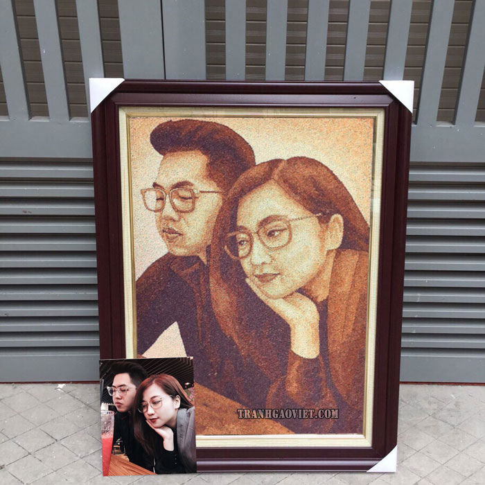 Tranh gạo ch&acirc;n dung 