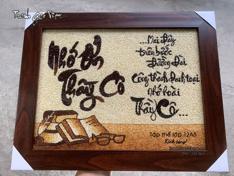 tranh gạo nhớ ơn thầy c&ocirc;
