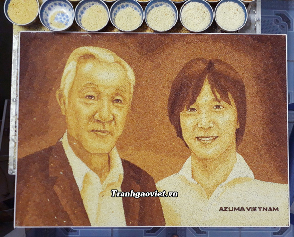 tranh gạo chan dung