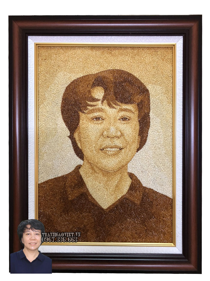 Tranh gạo ch&acirc;n dung qu&agrave; tặng mang đi nước ngo&agrave;i, qu&agrave; lưu niệm Việt Nam, qu&agrave; tặng cho đối t&aacute;c, bạn b&egrave;, cấp tr&ecirc;n hoặc l&agrave;m tranh treo trang tr&iacute;...