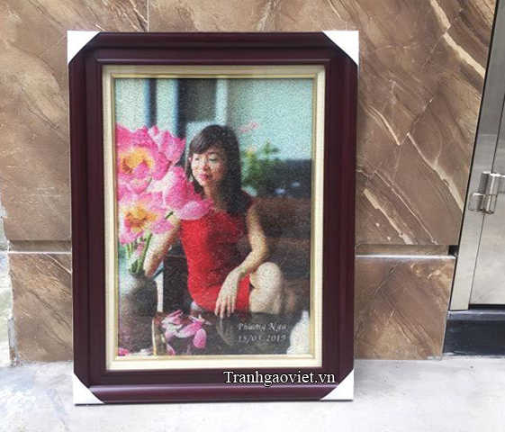 tranh chan dung kh&aacute;ch đặt