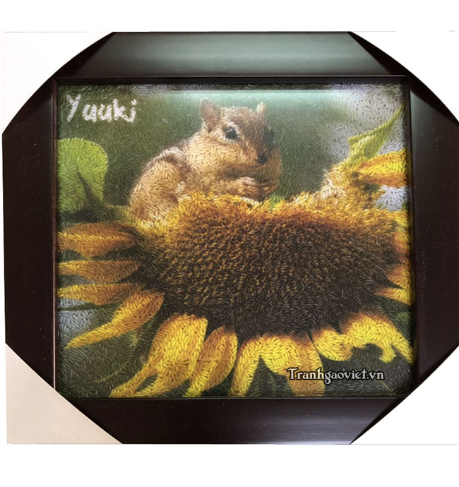 tranh hoa hướng dương khách đặt mang đi Nhật