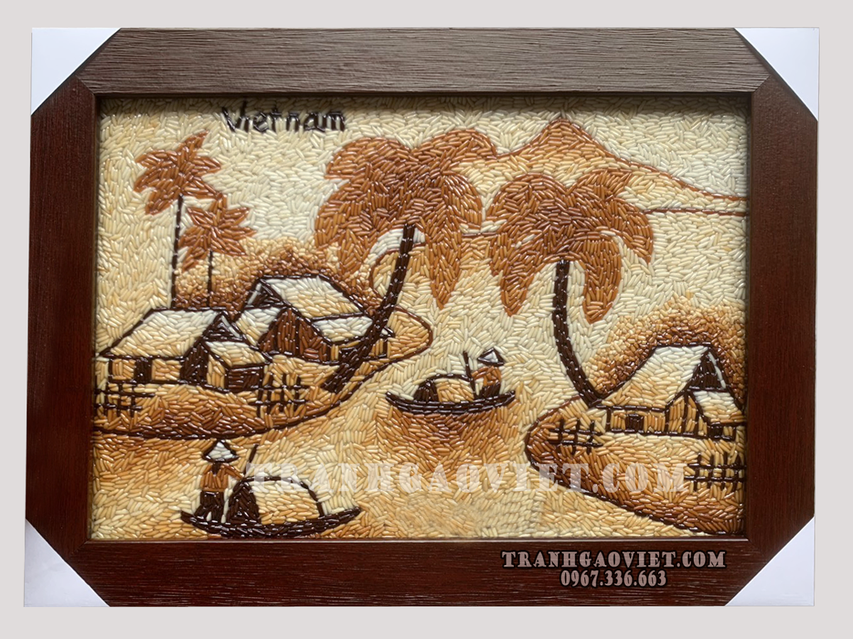 tranh gạo phong cảnh