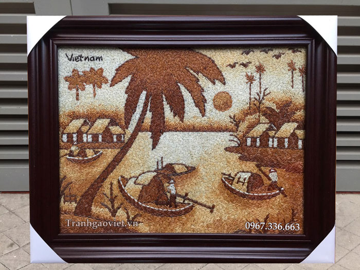 tranh gạo phong cảnh