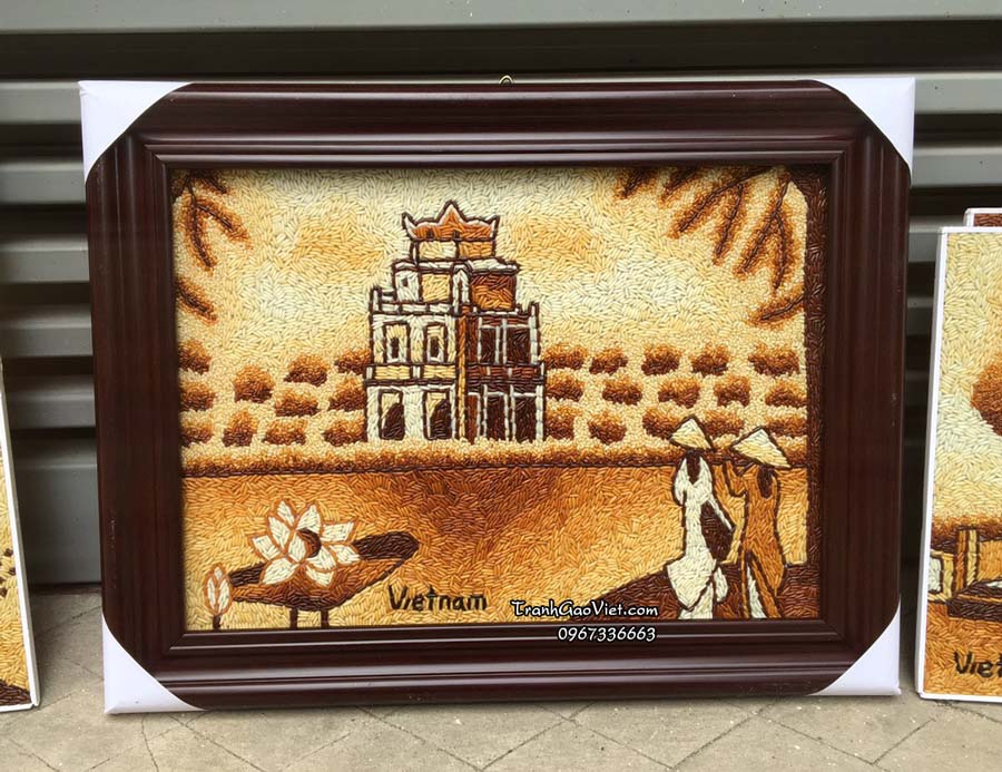 Tranh gạo th&aacute;p r&ugrave;a HN