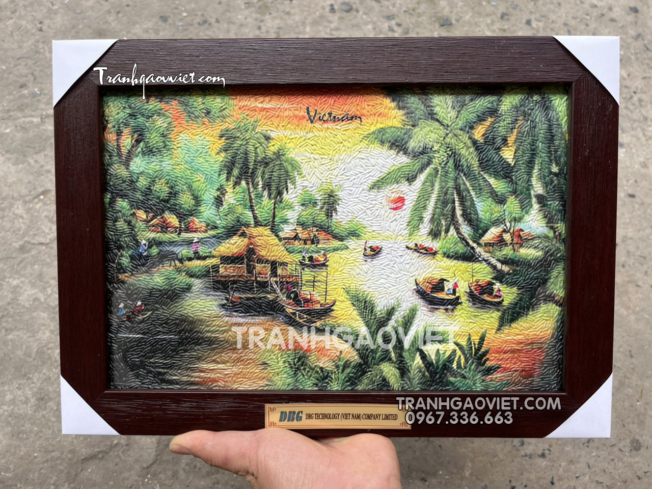 tranh gạo phong cảnh