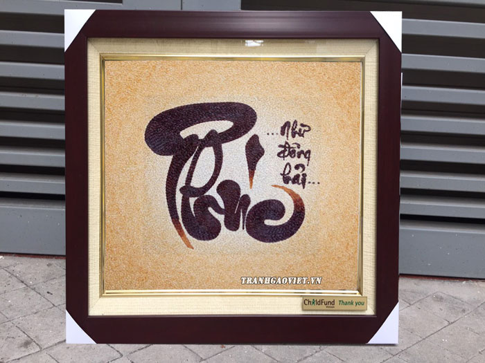 tranh gạo chữ Ph&uacute;c