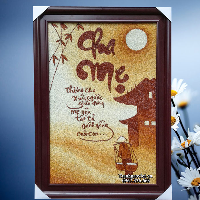 tranh gạo cha mẹ