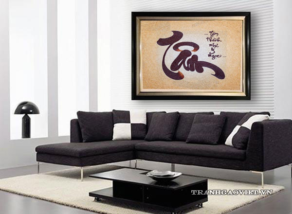 tranh chữ t&acirc;m