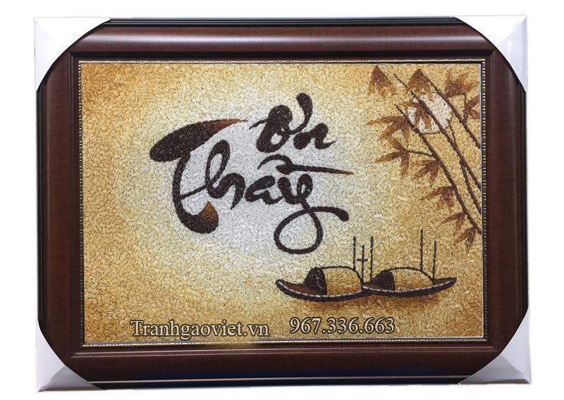 qu&agrave; tặng thầy tranh gạo ơn thầy
