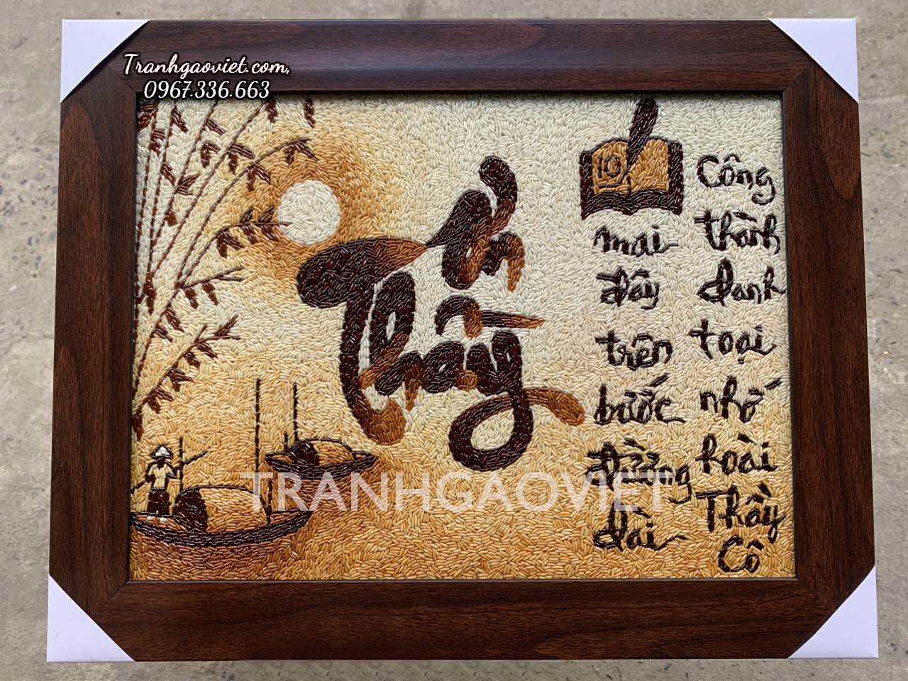 Tranh gạo Ơn thầy