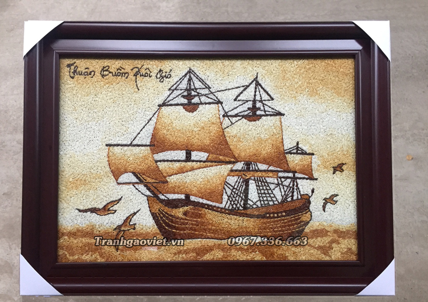 tranh gạo thuận buồm xuoi gi&oacute;
