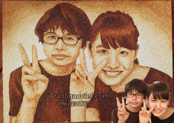 Tranh gạo ch&acirc;n dung