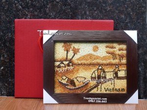 Tranh để bàn phong cảnh sông nước