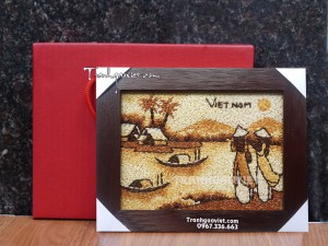 Tranh để bàn cô gái áo dài quà tặng người nước ngoài ý nghĩa