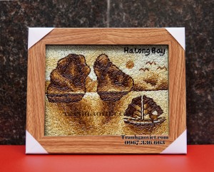 Tranh gạo vịnh hạ long để bàn
