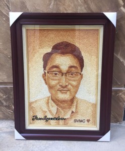 Quà tặng sếp Hàn| Tranh gạo chân dung