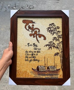 Tranh gạo Tri ân quà tặng thầy cô