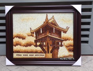 Tranh gạo Chùa Một Cột