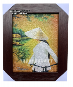 Tranh cô gái áo dài VN