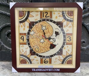 Tranh gạo Đồng hồ