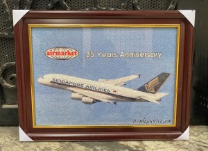 Tranh gạo màu Singapore airlines