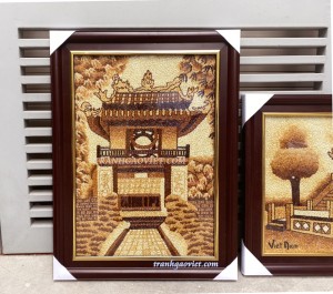 Tranh gạo Văn Miếu Quốc Tử Giám