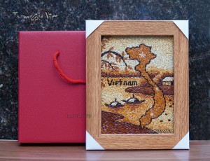 Tranh gạo để bàn bản đồ VN