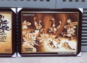 Tranh gạo Cửu ngư quần hội