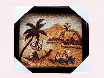 Tranh phong cảnh sông  nước của người dân