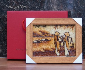 Tranh gạo cầu tràng tiền để bàn