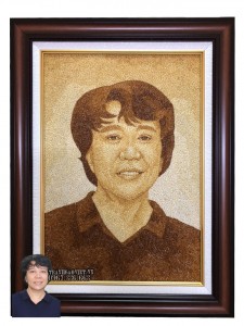 Tranh gạo chân dung khách TCD188