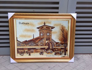 Tranh chợ Bến Thành