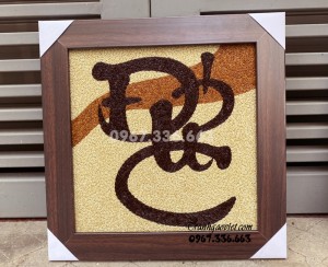 Tranh gạo chữ Đức