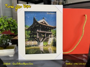 Tranh gạo Chùa Một Cột