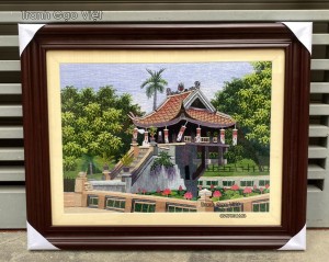 Tranh thêu chùa một cột