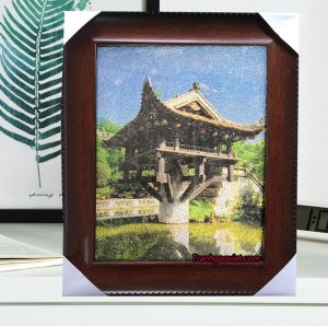 Tranh để bàn Chùa Một cột