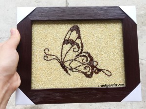 Tranh để bàn xếp hình cánh bướm