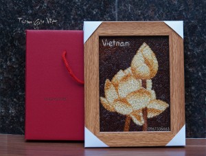 Tranh để bàn hoa sen