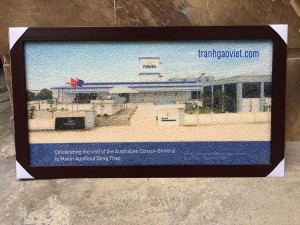 Tranh gạo logo Mavin Đồng Tháp