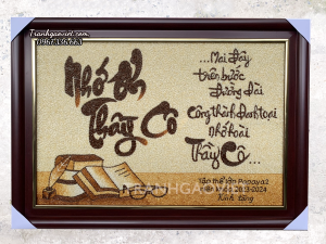 Quà tặng Thầy Cô - Tranh thư pháp Nhớ Ơn Thầy Cô