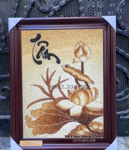 Tranh chữ Tâm hoa sen